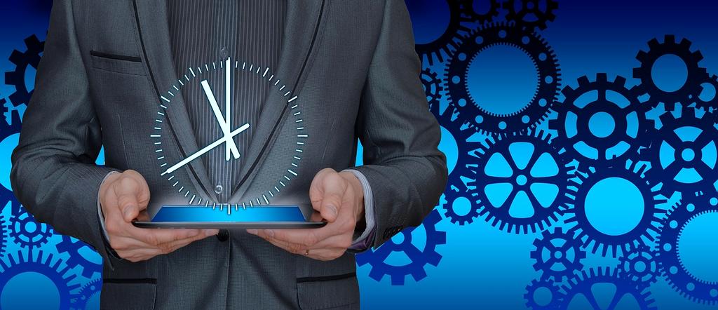 Advanced automation gears and mechanical processes illustration